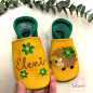 Preview: Name mit Blümchen und Igel mit Blume