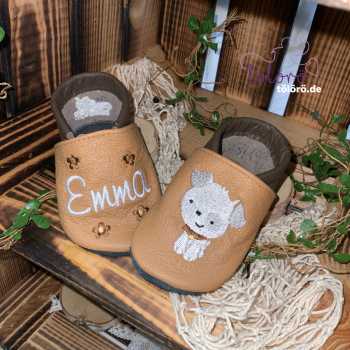 Name mit Sternen und Hündchen