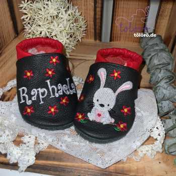 Name mit Blumen und Hasi