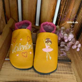 Name mit Herzen und Ballerina