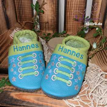 Schnürsenkel mit Sternen und Name