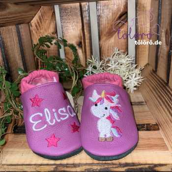 Name mit Sternen und Einhorn