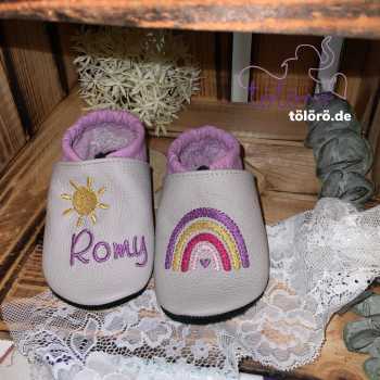 Name mit Sonne und Regenbogen
