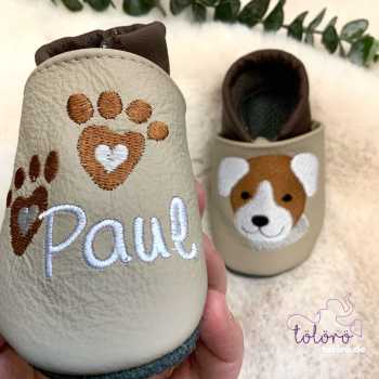 Preview: Name mit Pfoten und Hundekopf