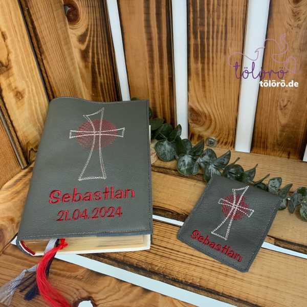 Gotteslobhülle Kreuz mit dezentem Kreis