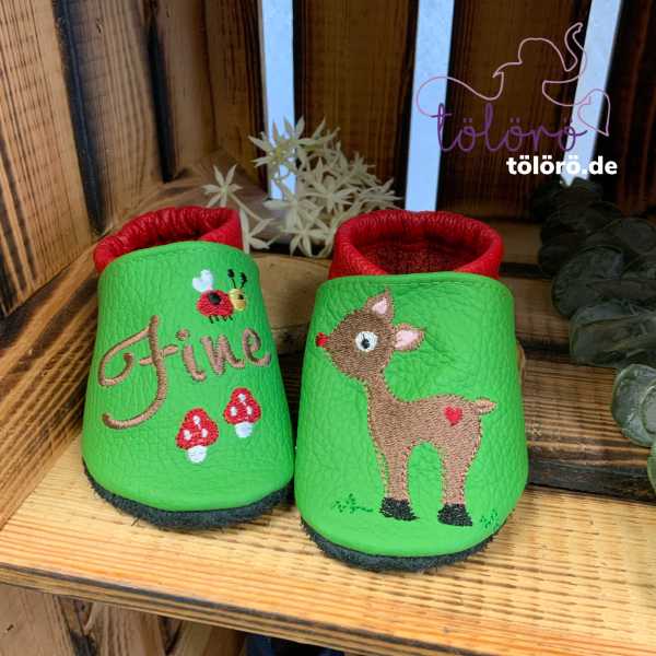 Name mit Käfer und Reh