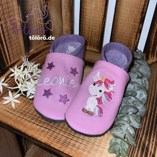 Name mit Sternen und Einhorn